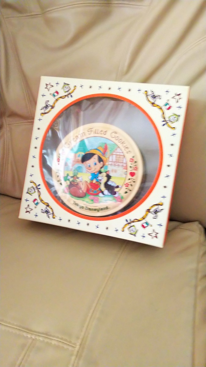  Father's day rare 1990 year Tokyo Disney si-.. Pinocchio (L) can ji minnie Figaro cat embroidery dry pasta set box attaching lease equipment ornament construction retro 