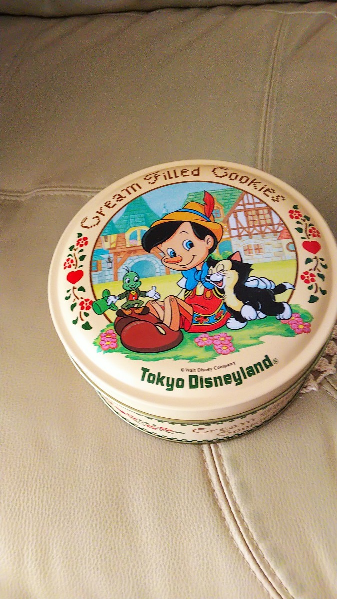  Father's day rare 1990 year Tokyo Disney si-.. Pinocchio (L) can ji minnie Figaro cat embroidery dry pasta set box attaching lease equipment ornament construction retro 