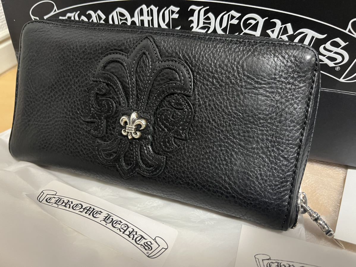 2023年国内直営店購入 インボイス付き CHROME HEARTS ダガーウォレット クロムハーツ ウェーブ シルバー 財布 ギャルソン 青山_画像1