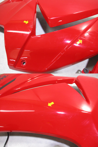 3★NINJA250R用サイドカウル左右1122 純正.'08～'12年.EX250K.ニンジャ250R.カバー.マウント欠損無さそう_画像8