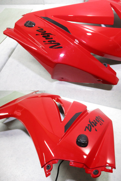 3★NINJA250R用サイドカウル左右1122 純正.'08～'12年.EX250K.ニンジャ250R.カバー.マウント欠損無さそう_画像2