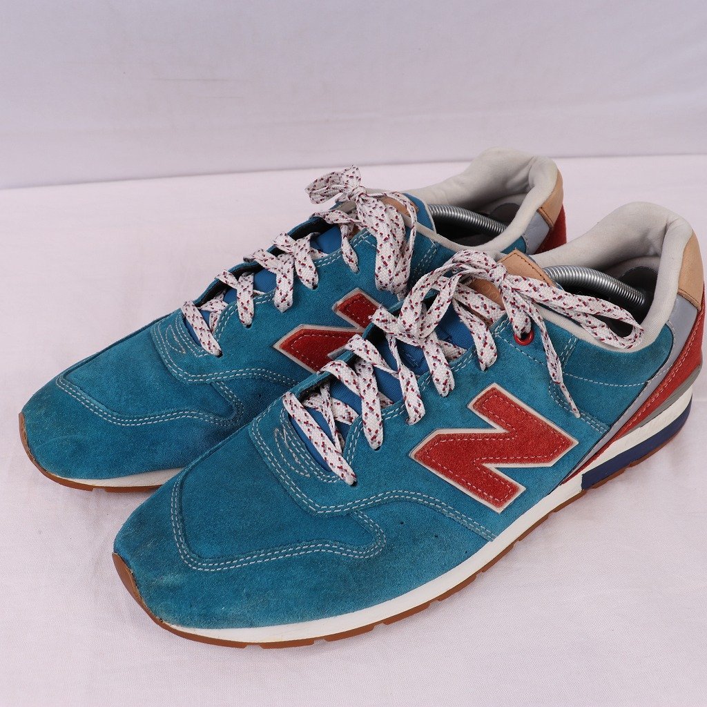 996 ニューバランス 30.0cm/new balance 青 ブルー 赤 白 ベージュ 紺 中古 古着 スニーカー メンズ yy8175_画像1