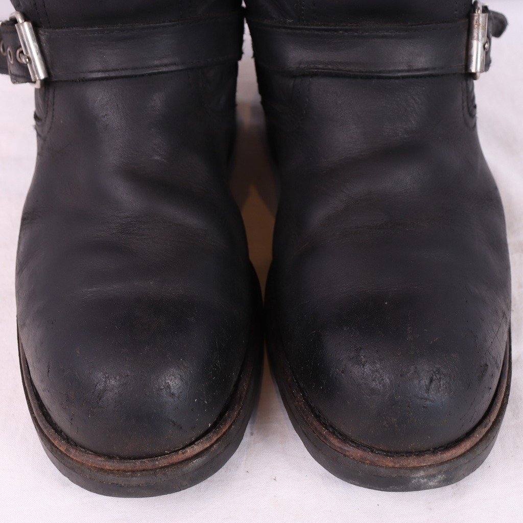 SANCHO engineer boots 42 / 26.5cm rank sun cho meat thickness leather steel tu black black men's old clothes used eb1089