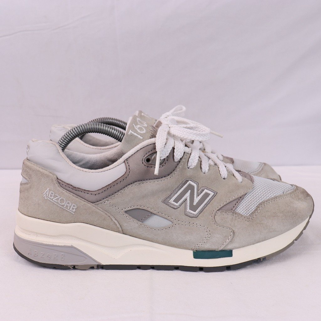 1600 ニューバランス 27.0cm/new balance CM1600RC グレー 灰色 白 中古 古着 スニーカー メンズ yy8261_画像4