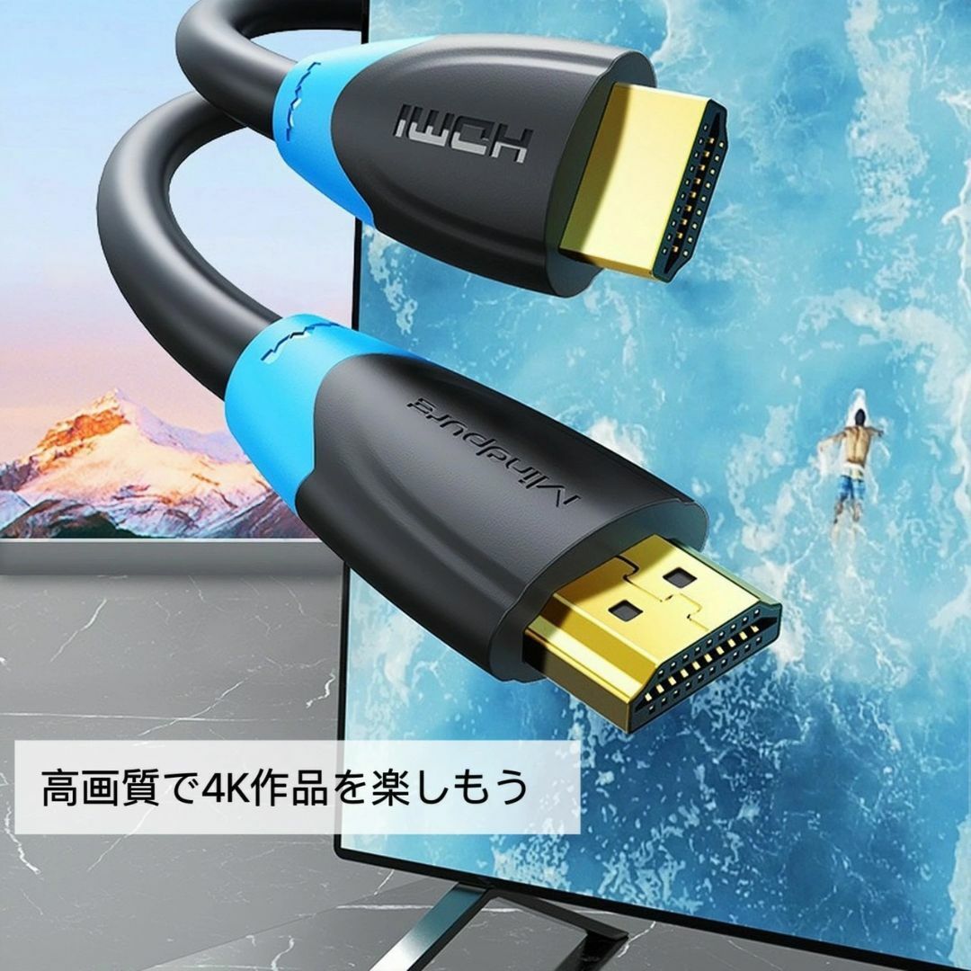 HDMIケーブル 4K 2m 2.0規格 ハイスピード HDMI ケーブル