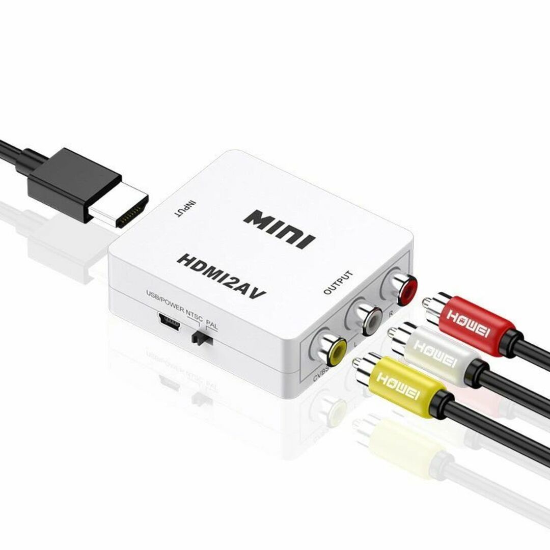 HDMI RCA 変換アダプタ HDMI to AV コンバーター アダプター_画像6