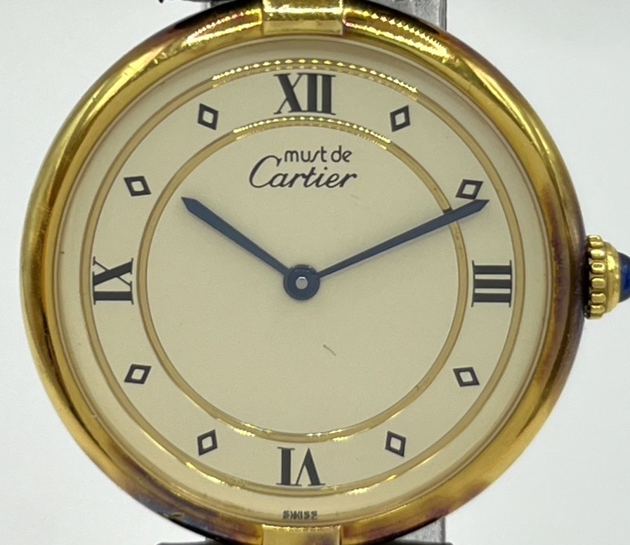 【カルティエ　1円～】　◎CARTIER◎　マストヴァンドーム　ヴェルメイユ　腕時計　クォーツ　稼働　A66L41_画像2