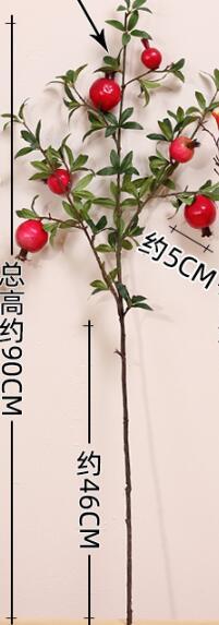 ハンドメイド★石榴1本★造花★高さ約90ｃｍ★アートフラワー★花材★造園オーナメント★オレンジ系★_画像2