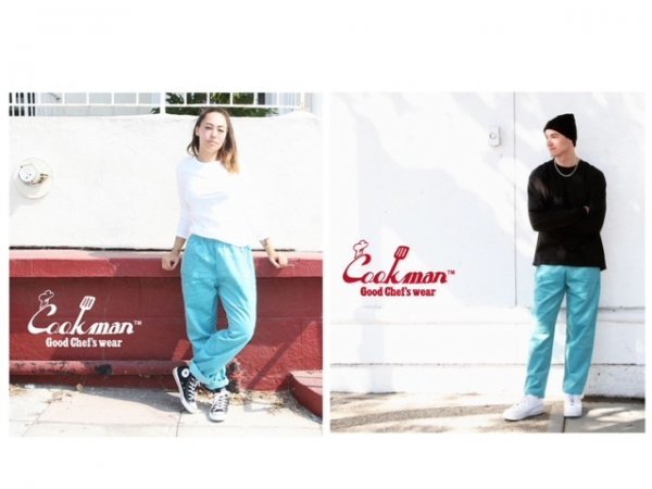 送料0 【COOKMAN】クックマン Chef Pants シェフパンツ Corduroy Turquoise Blue 231-03811 -M 男女兼用 コーデュロイ イージーパンツ LAの画像8