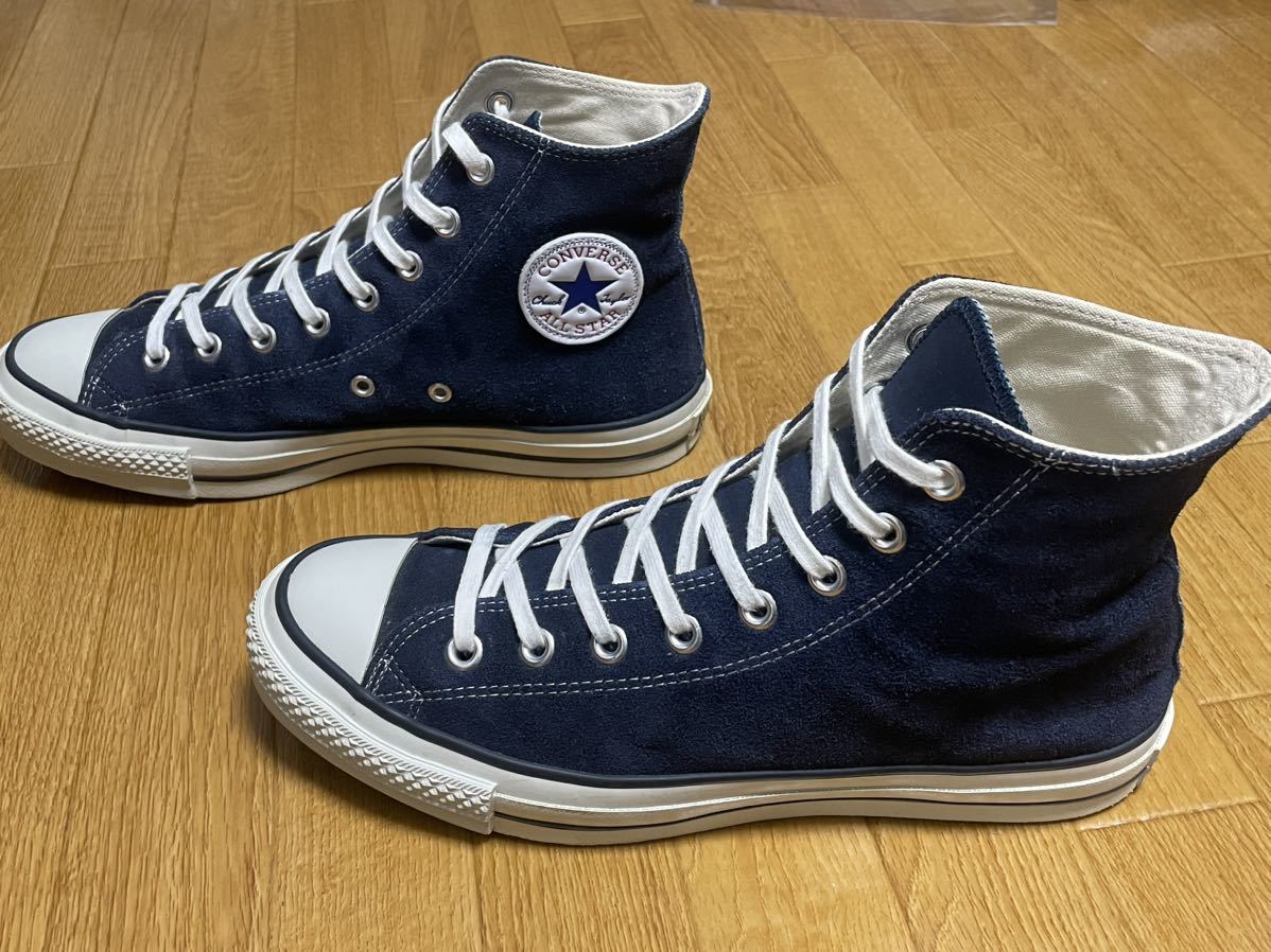 廃盤 希少 CONVERSE ALL STAR J HI ネイビー スエード US8.5 27.0㎝ コンバース オールスター 日本製 / CT70 addict チャックテイラー_画像3