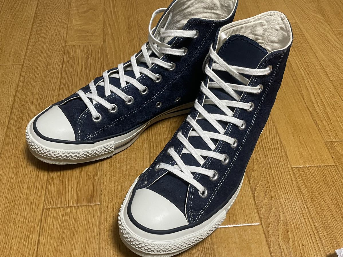 廃盤 希少 CONVERSE ALL STAR J HI ネイビー スエード US8.5 27.0㎝ コンバース オールスター 日本製 / CT70 addict チャックテイラー_画像1