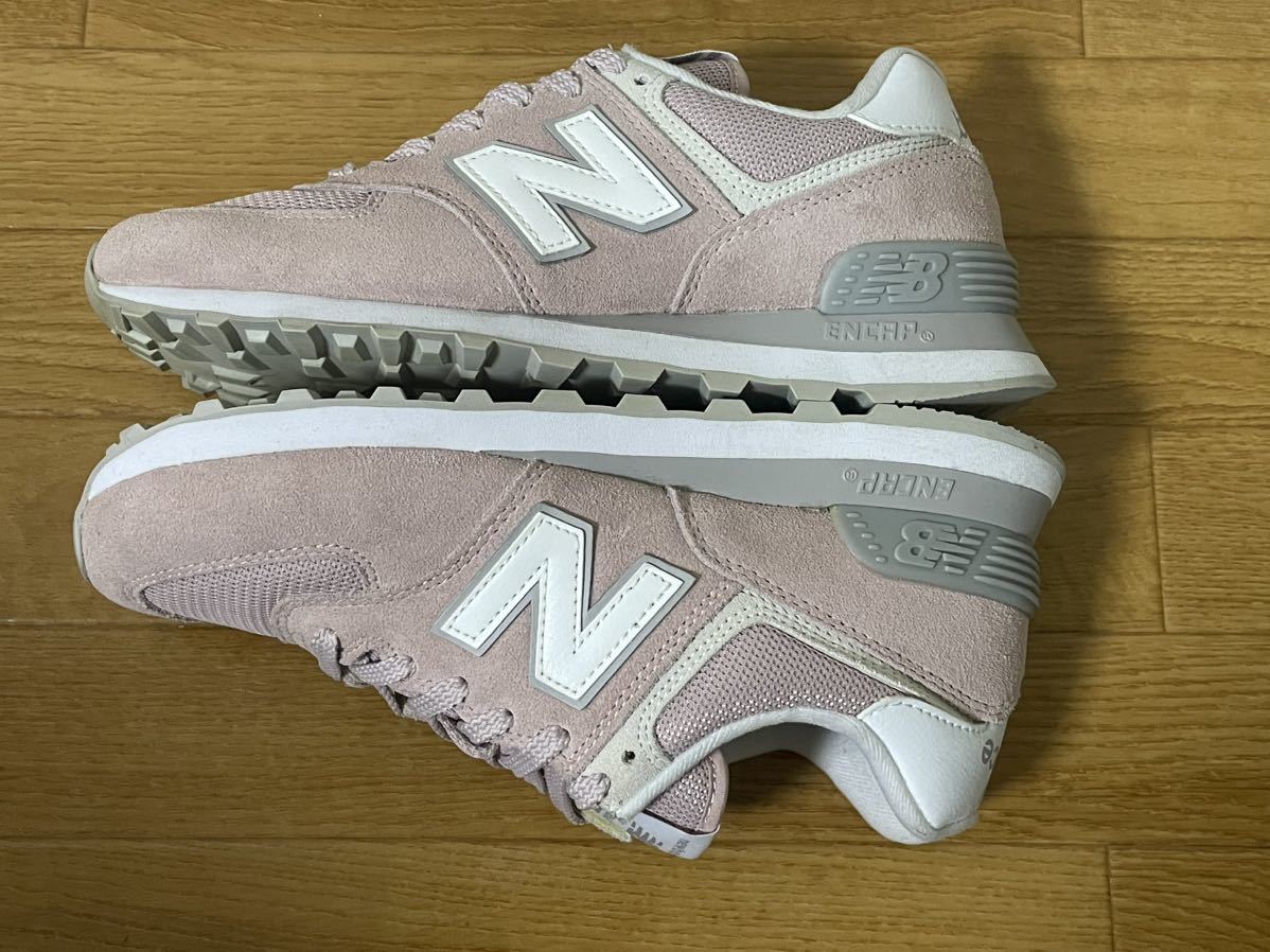 美品 NB new balance ニューバランス574 ピンク スエード 24.5㎝ US7.5 レディース スニーカー ジョギングジュース / 576 996 _画像5