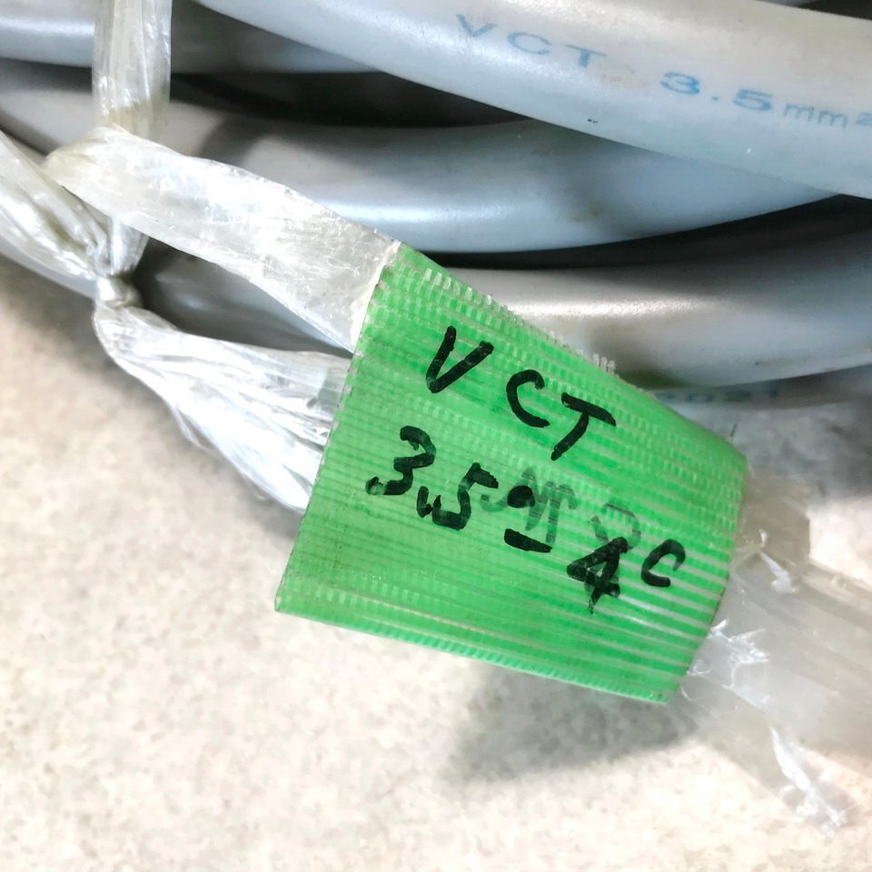 柿清e584 富士他 電線各種■KPEVS(10心1.25SQ-10ｍ) VCT(4心3.5SQ-8ｍ) VCTF(4心1.25SQ-12.5ｍ) サンライト(6心2SQ-8.5ｍ)★計4巻セット_画像5