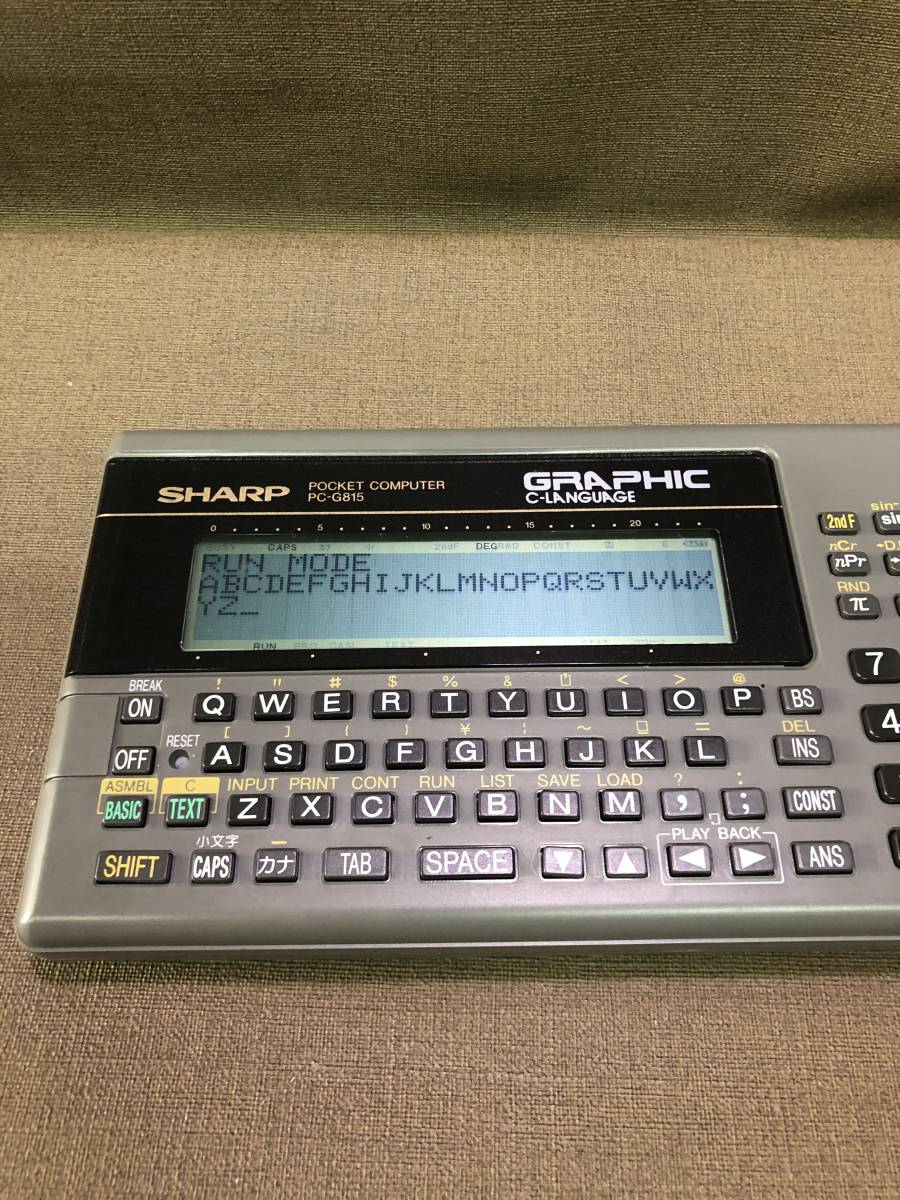 中古☆ポケットコンピューター☆SHARP/シャープ☆PC-G815☆GRAPHIC-LANGUAGE☆動作確認済み☆現状品_画像2