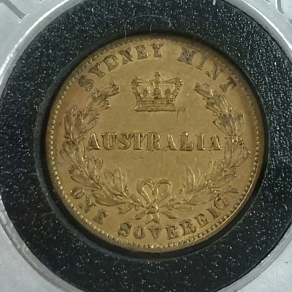 1870年 １ソブリン金貨 オーストラリア 【希少】ビクトリア ヴィクトリア英国イギリスの画像3