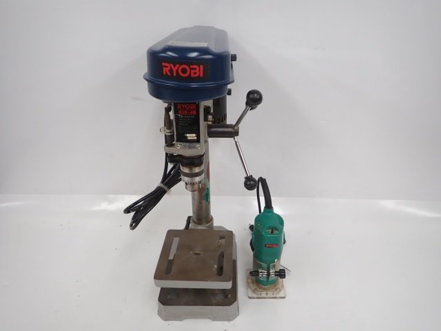 RYOBI TB-1131K 卓上ボール盤 + TRE-55 トリマー リョービ2台セット 木工加工 電動工具 DIY △ 6C410-26_画像1