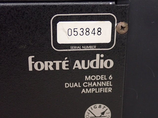 FORTE AUDIO フォルテオーディオ ステレオパワーアンプ MODEL 6 F6 □ 6C580-18_画像5