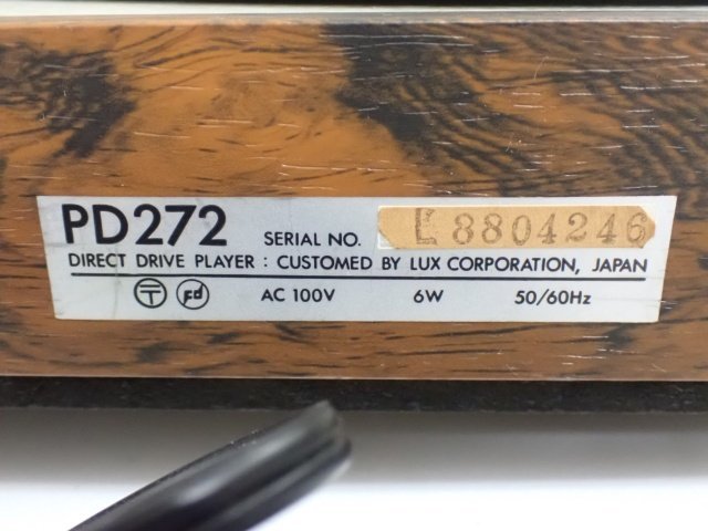 LUXMAN ダイレクトドライブレコードプレーヤー PD272 ラックスマン ◆ 6C5DD-12_画像5