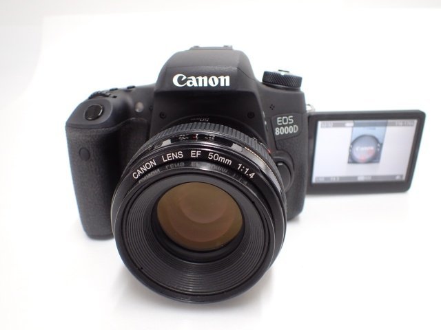 外観良品 CANON EOS 8000D + EF 50mm F1.4 USM キヤノン デジタル一眼レフカメラ レンズ付 動作品 ∬ 6C774-4_画像3