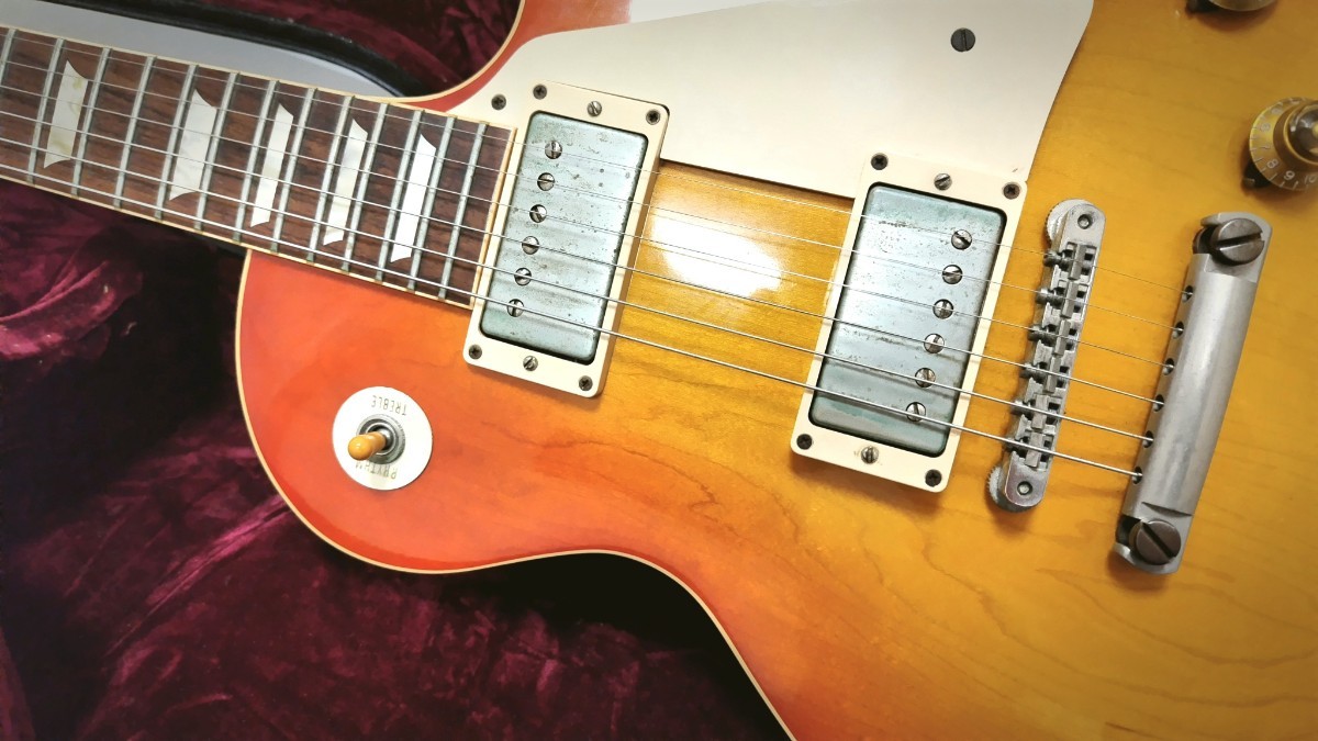 ★2012年製 Gibson Custom Shop Historic Collection 1958 Les Paul Standard Washed Cherry VOS 超軽量3.7㎏ 極上美品★_画像4
