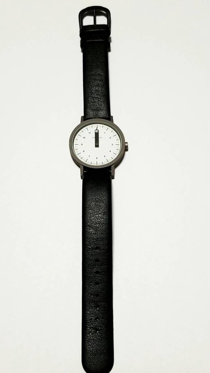  原文:MONDAINE モンディーン ワンハンドウォッチ 腕時計 革ベルト 白文字盤 1針時計 