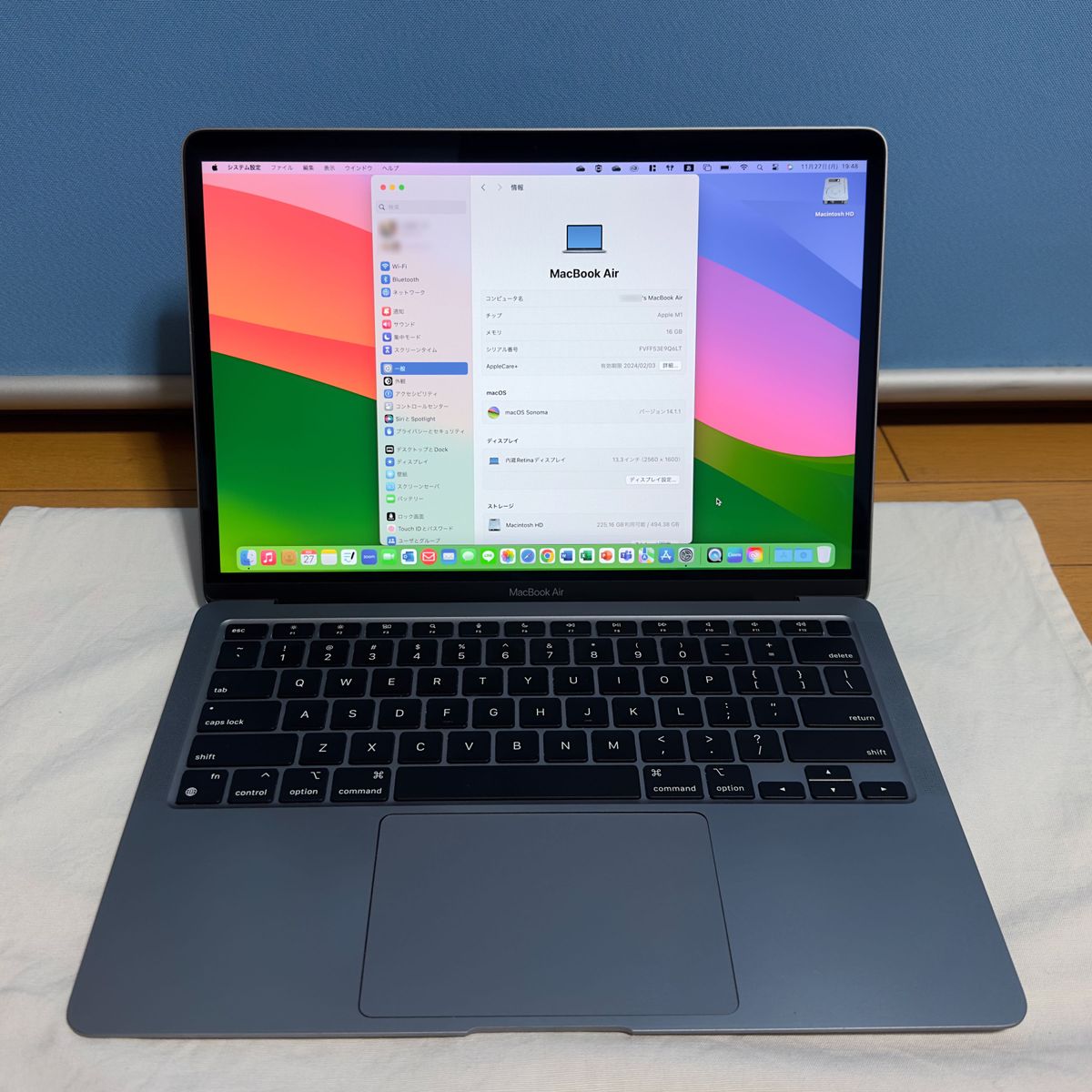 美品】Apple MacBook Air(M1チップ)|Yahoo!フリマ(旧PayPayフリマ)