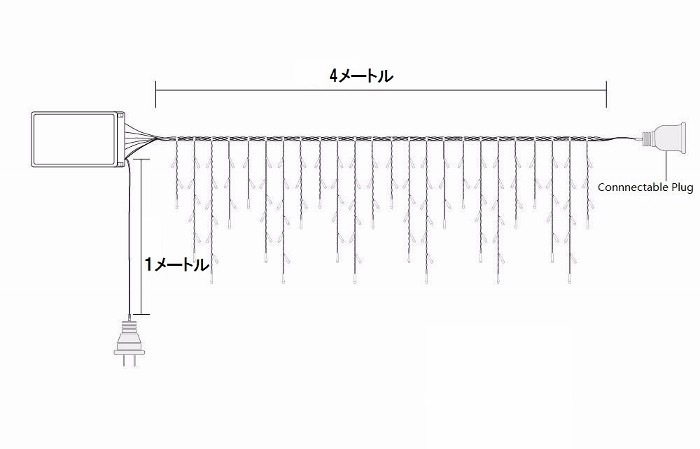 5 meter ...LED light / curtain light LED -stroke ring light / party light / Christmas / illumination /100V