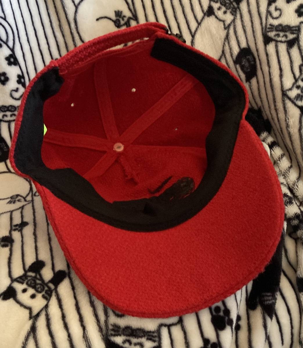 超激レアキャップ【rebirth to tabura rasa（リバーストゥタブララーサ）】赤色スナップバック スカル/ダメージ仕様 帽子CAP/フリーサイズ_画像5