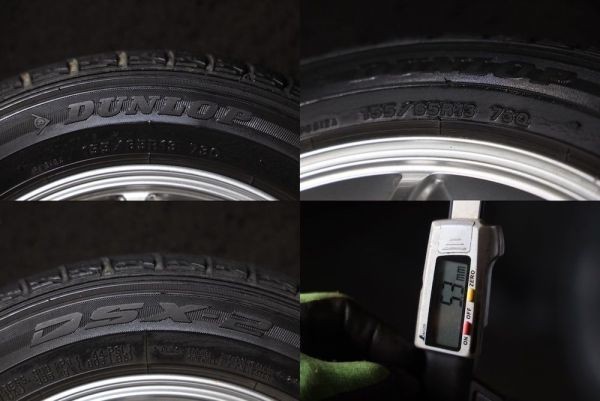 ★バリ山 155/65R13 国産DUNLOP スタッドレス 4本セット オプティネイキッドライフミラムーヴモコルークスAZワゴンREKワゴンMRワゴンアルト_画像8