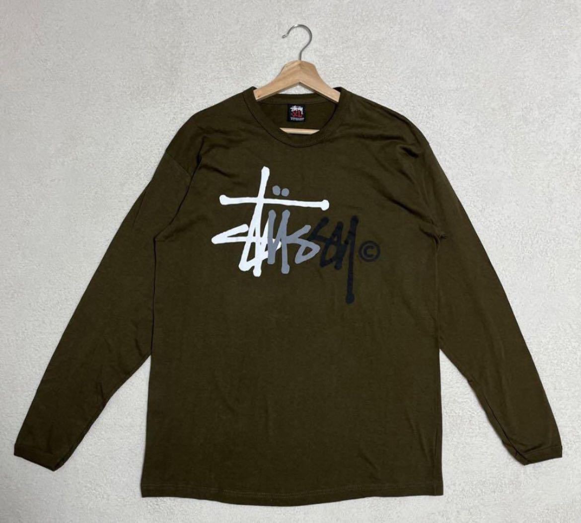 1円」 OLD STUSSY オールドステューシー 希少サイズ XL カーキ