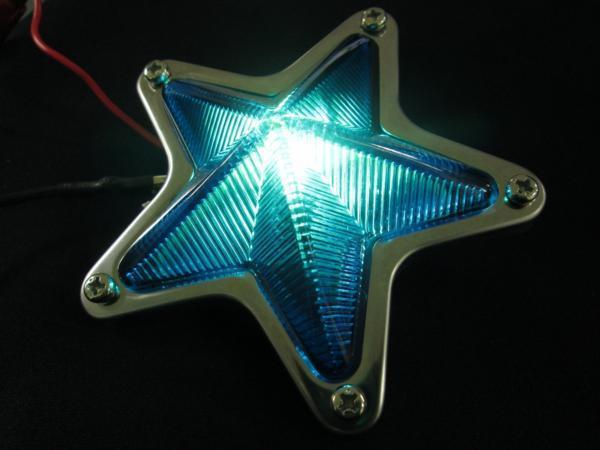 星型マーカーランプ　100mmφ　ブルー（青）　24Ｖ5Wマクラ球付_画像4