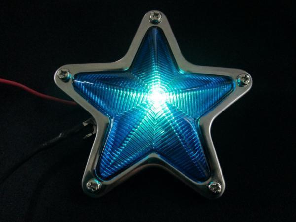 星型マーカーランプ　100mmφ　ブルー（青）　24Ｖ5Wマクラ球付_画像2