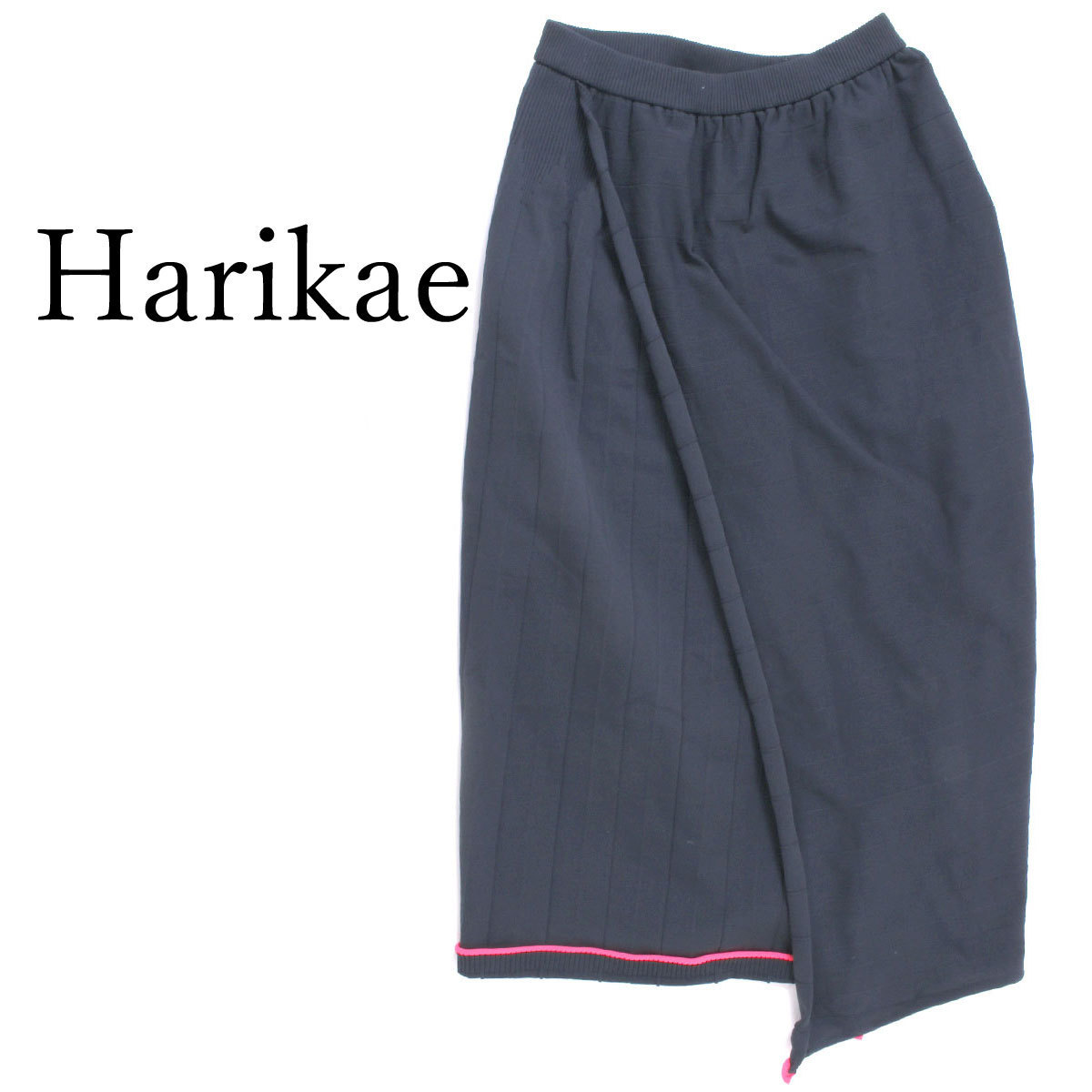 21SS Harikae Pleated skirt 定価39,600円 スカート sizeS グリーンｘネオンピンク ハリカエ