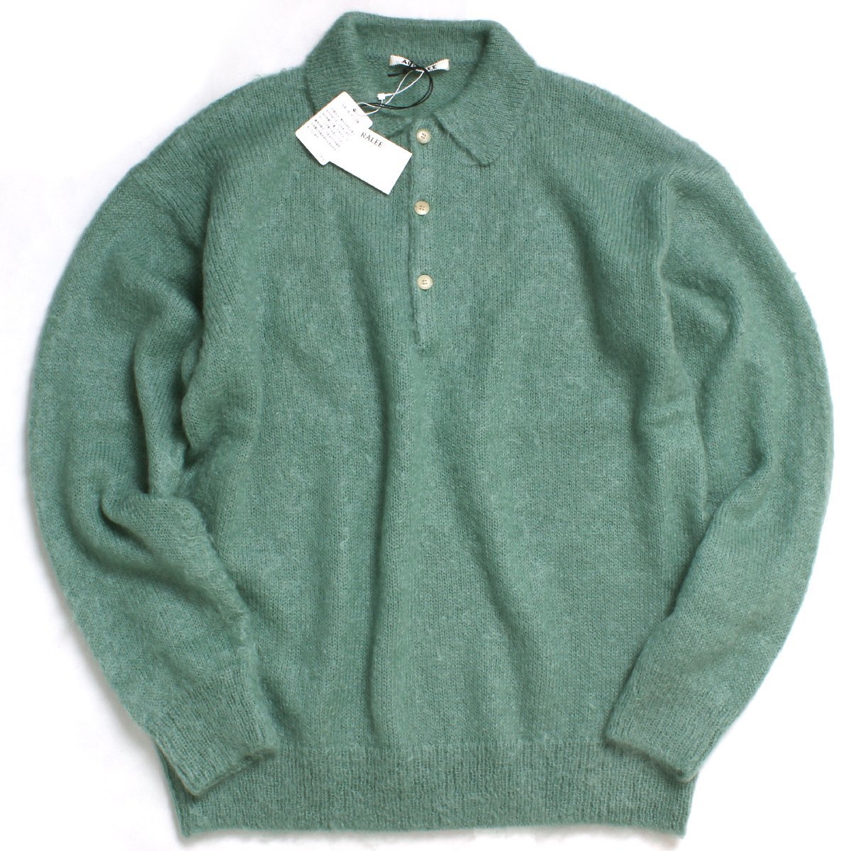 当社の A23AP03KM GREEN JADE 3 POLO KNIT MOHAIR KID SUPER BRUSHED