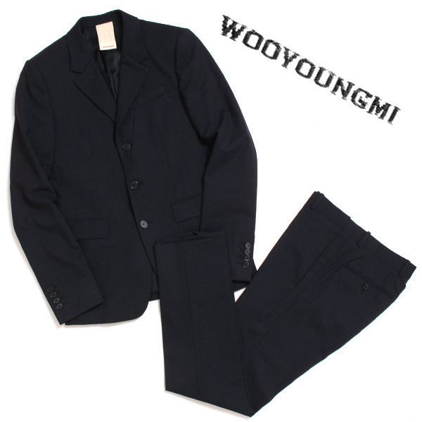 WOOYOUNGMI セットアップ スーツ 3ボタンジャケット パンツ ブラック ウーヨンミ