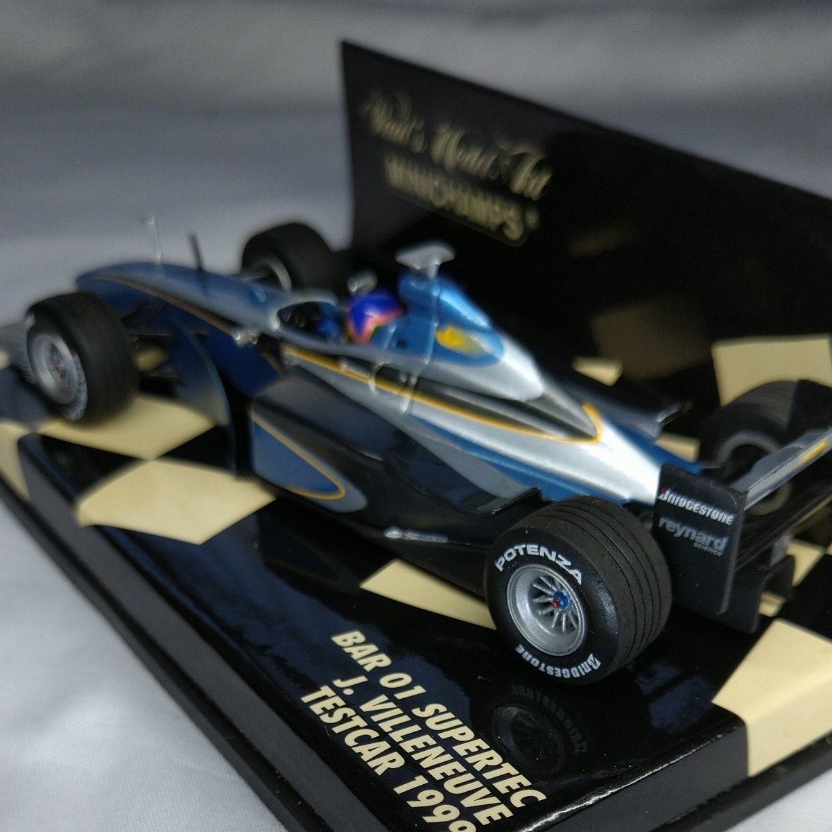 ミニカー 1/43 ミニチャンプス BAR 01 SUPERTEC J.VILLENEUVE TEST CAR 1999