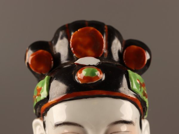 中国古玩 唐物 清代 十錦 粉彩 人物 置物 時代物 極上品 初だし品 C2549-