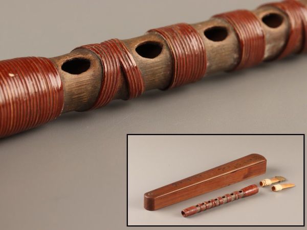 старый изобразительное искусство традиционные японские музыкальные инструменты бамбук производства .. времена предмет первоклассный товар первый суп товар C2789