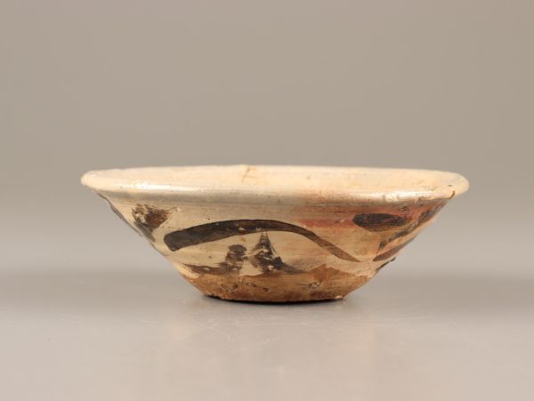 古美術 朝鮮古陶磁器 李朝 鶏竜山 茶碗 時代物 極上品 初だし品 C2945_画像5