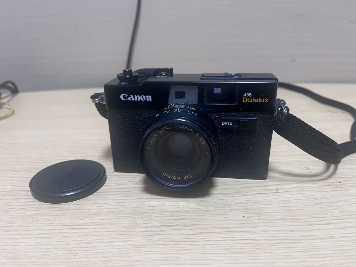 ■ Canon キヤノン A35 Datelux レンジファインダーフィルムカメラ 動作未確認 カメラ_画像1