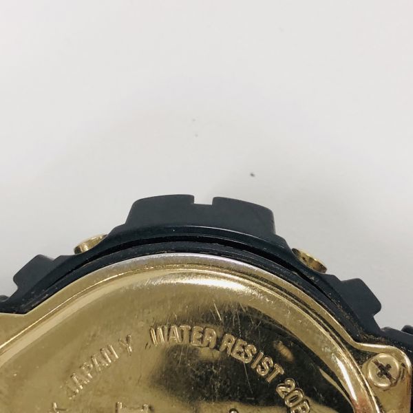 Q239-U20-1878 ◎ CASIO カシオ G-SHOCK × STUSSY 25周年記念モデル DW-6900 クォーツ コラボ 稼働 メンズ 腕時計 ブラック×ゴールド ②_画像5