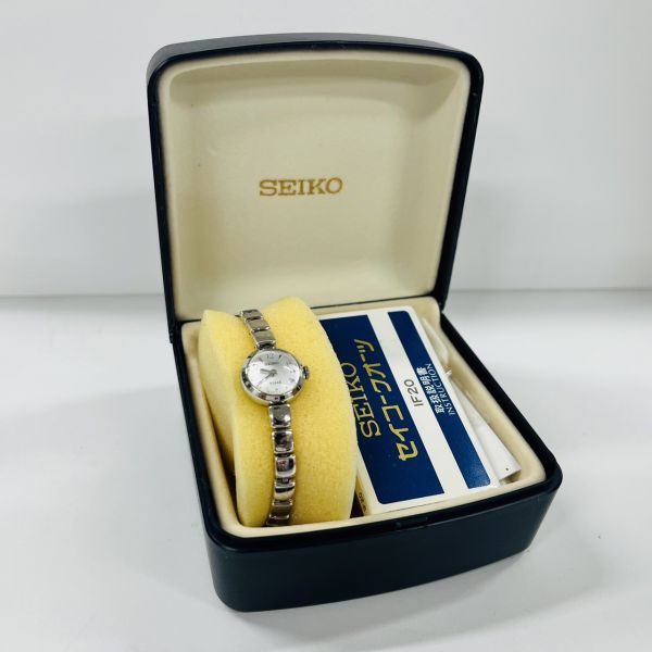 S217-T9-1304 SEIKO セイコー TISSE QUARTZ クォーツ 1E20-2130 レディース 腕時計 ケース/取扱説明書付き 2針 アナログ シルバー 時計 ②_画像2