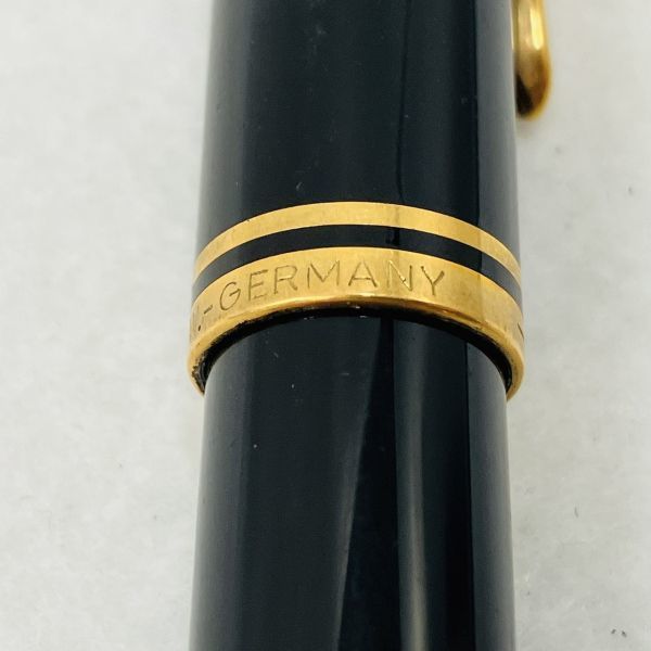 S012-T20-272 ★ PELIKAN ペリカン HEF 万年筆 ペン先 14C/585 刻印あり 14K ブラック×ゴールド 筆記用具 文房具 万年筆 ①_画像4