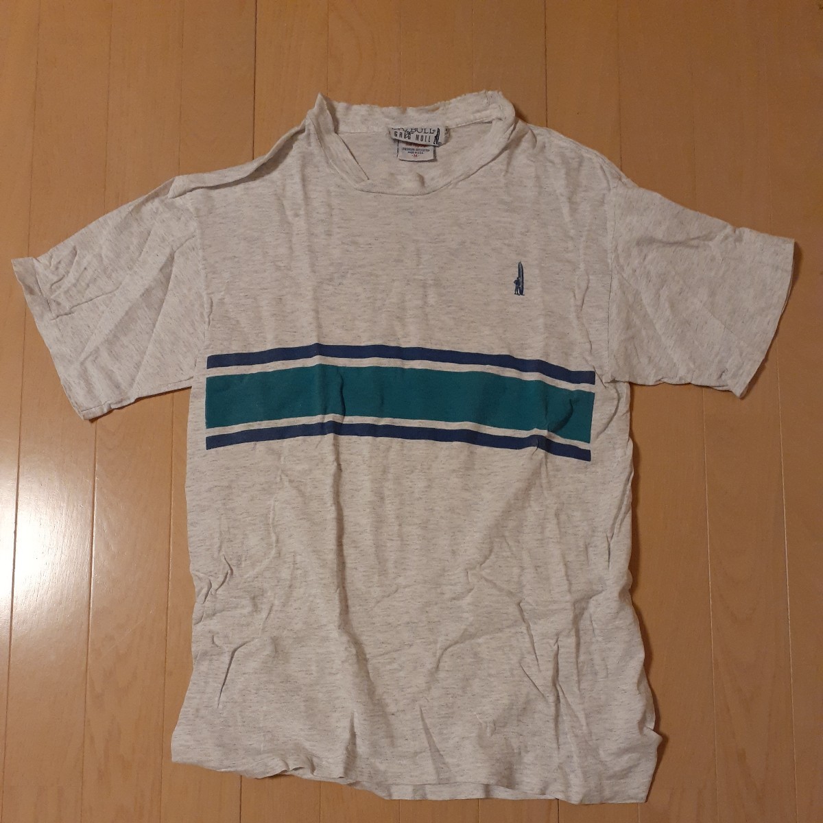 GREG NOLL Tee USA製 Mサイズ DA by BULL 半袖Tシャツ vintage Hawaii Waikiki 1980年の画像1