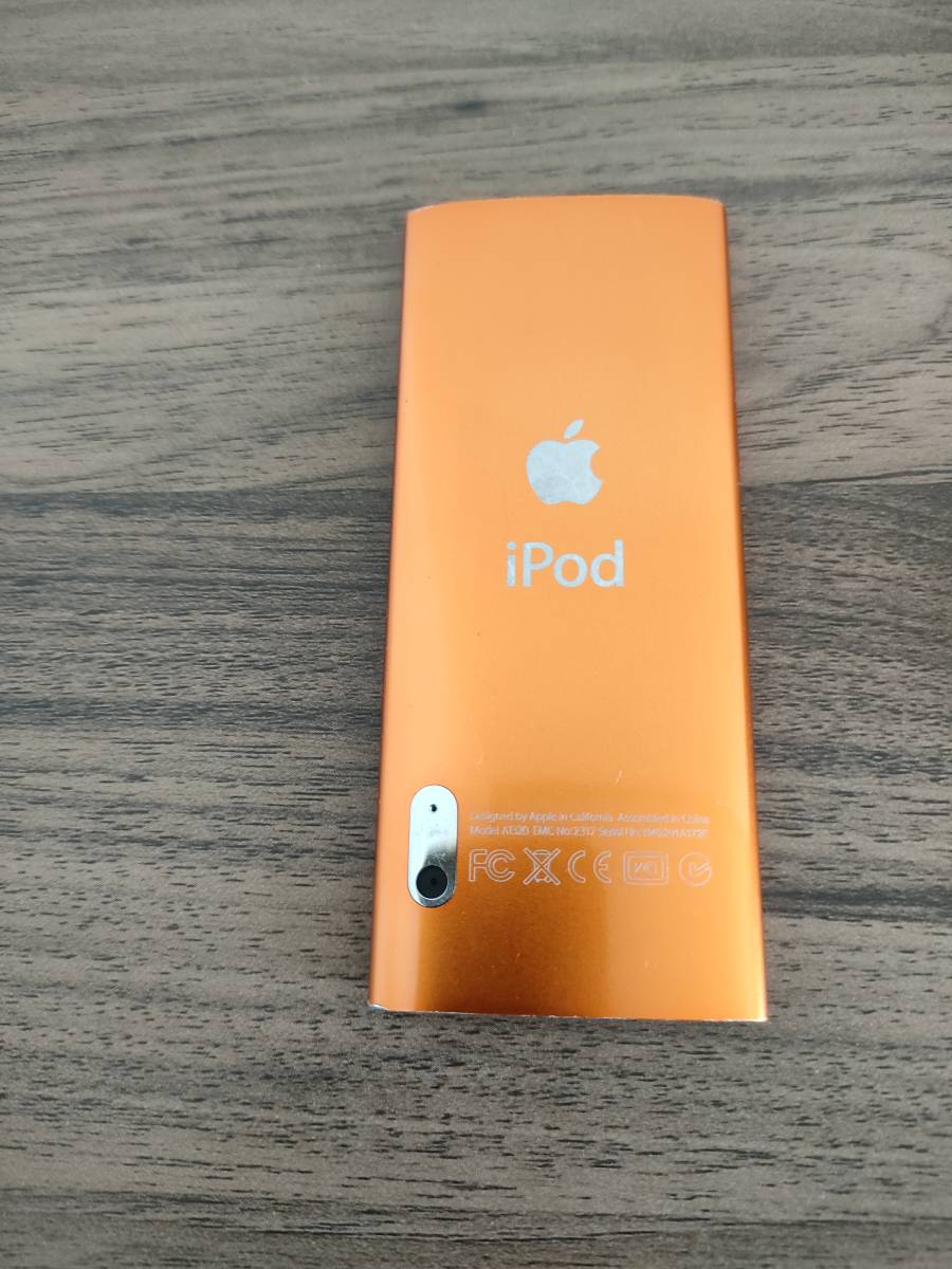 Apple ipod nano アイポッドナノ第5世代 8G A1320 オレンジ　ケーブル付き_画像6