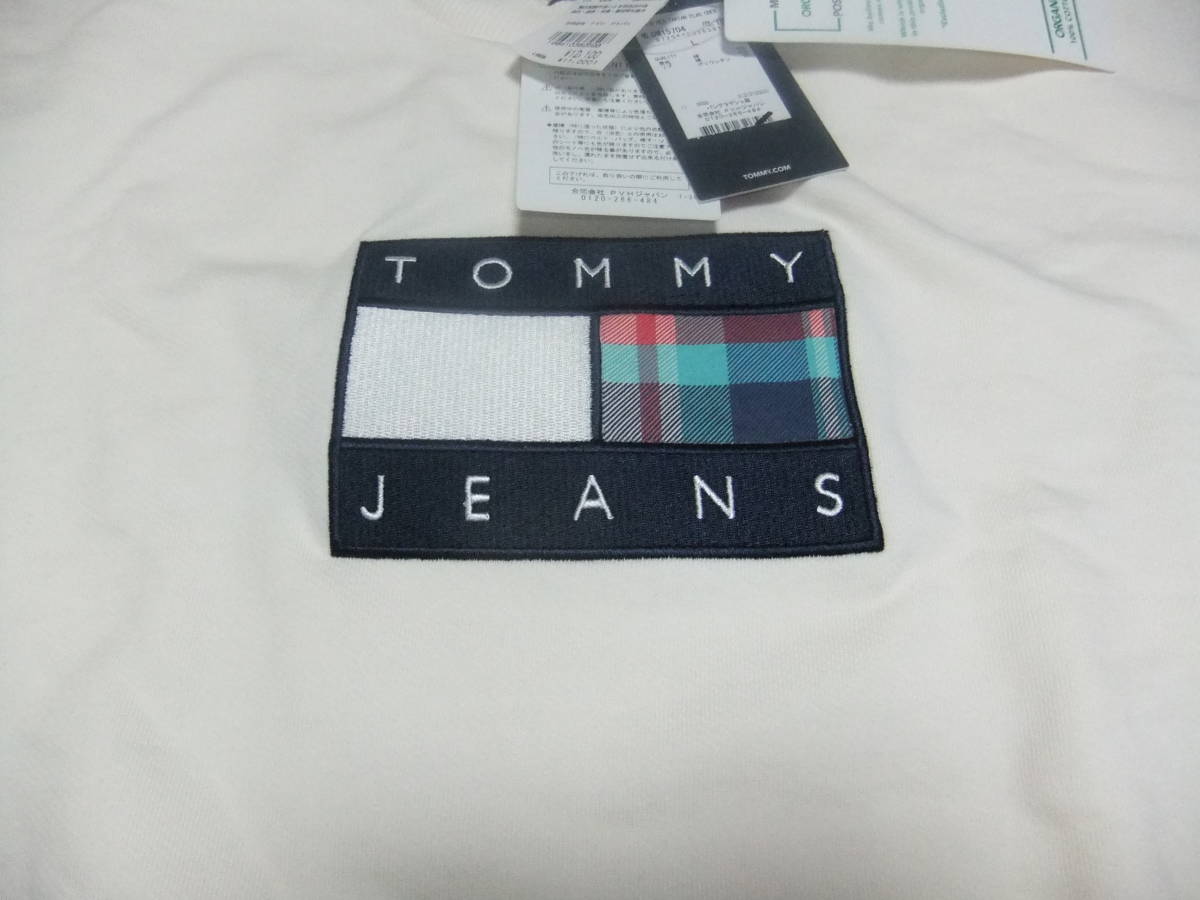 TOMMY JEANS スエットシャツ「白」（L）サンプル特価。定価11000円（税別）　新品未使用_画像2
