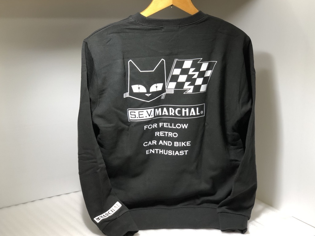 栃木発 ￥送料一律￥ 正規(guī)品 黒 Sサイズ マーシャル トレーナー SEV MARCHAL 検）Marshall シビエ CIBIE ブラック ロゴ パーカー スエット