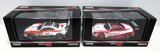 ■EBBRO 1/43 SUPER GT500 2010 MJ KRAFT SC430 & DENSO DUNLOP SARD SC430 ２台セット エブロ ミニカー_画像1