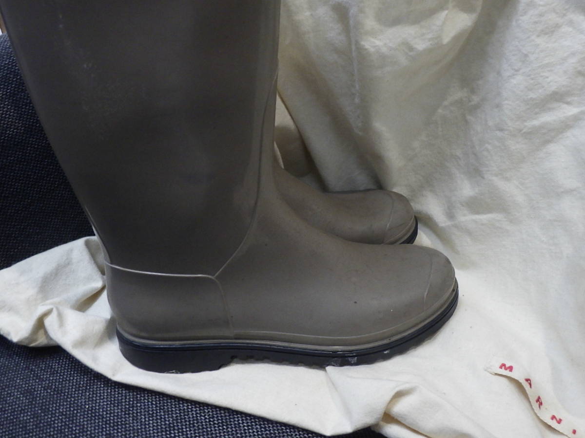 MARNI rain boots 38 24cm rank Raver boots 
