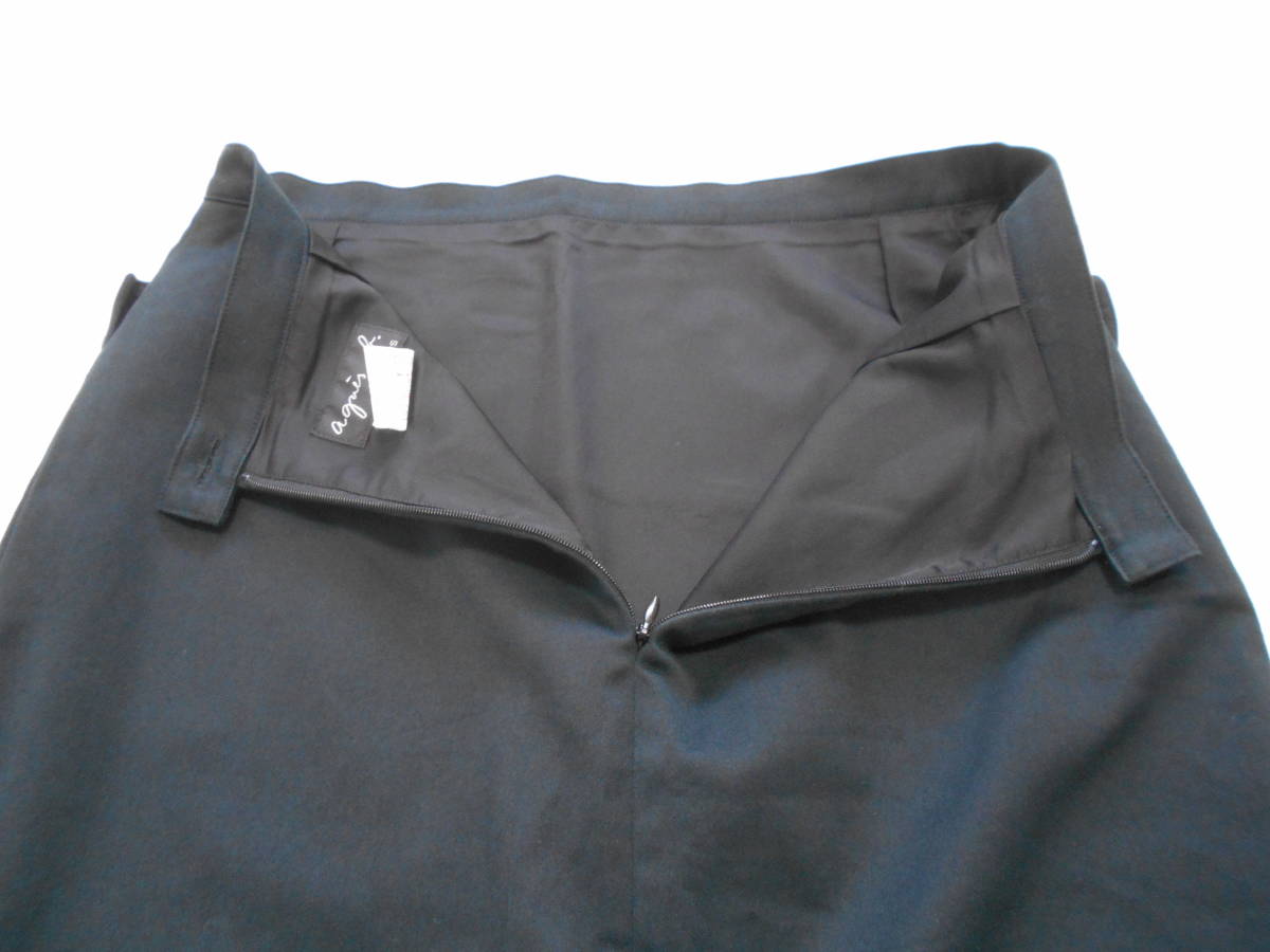 ( postage included! ) agnes b. Agnes B black cotton Blend stretch skirt ( made in Japan black cotton lak chin ceremony ...)